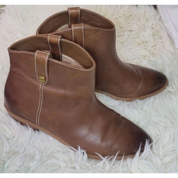 Michael Kors Ashton Women's Brown Leather Ankle Boot Sz 9 - Picture 5 of 15